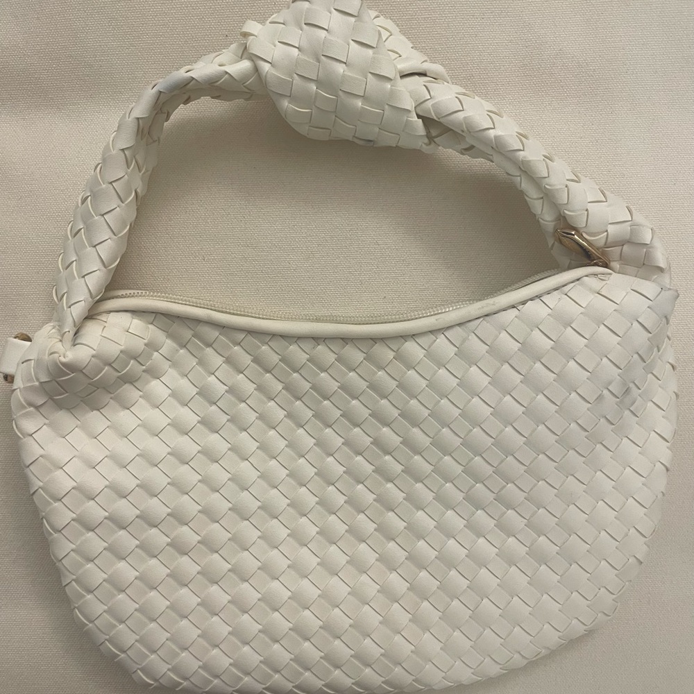 White woven bag